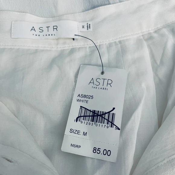 New! ASTR The Label High Waist Button Maxi A-Line Skirt Crochet White Size M - Picture 10 of 11
